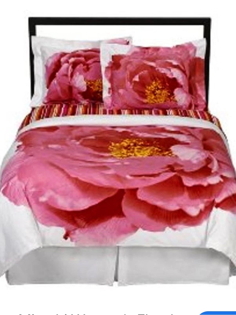 Rare target Isaac Mizrahi Floral Pink Peony twin duvet, set  - Home Bedding